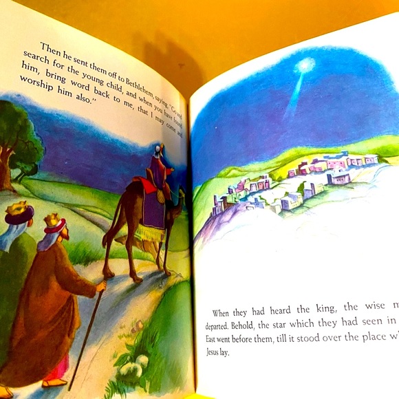 CHRISTMAS VTG 60’s A LITTLE GOLDEN BOOK THE CHRISTMAS STORY HARDCOVER #158 - Picture 12 of 15